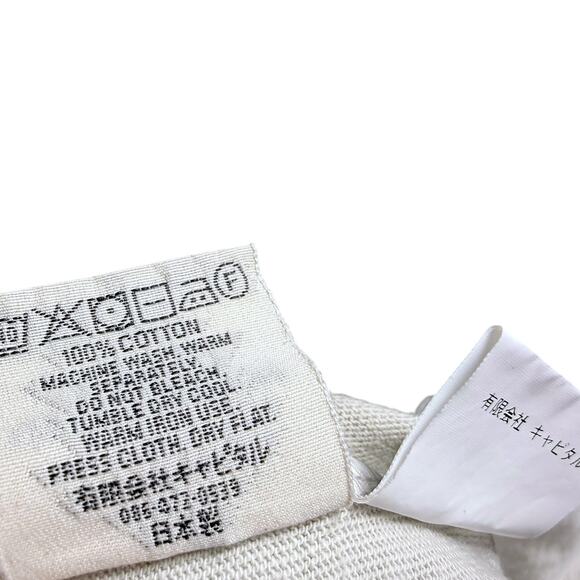 Men's Kapital Japan Asymmetrical Pocket Natural Cotton Logo T-Shirt - S - Picture 7 of 8